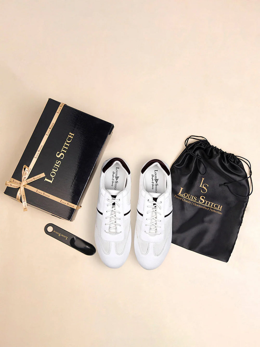 White and Brown Sneakers For Men