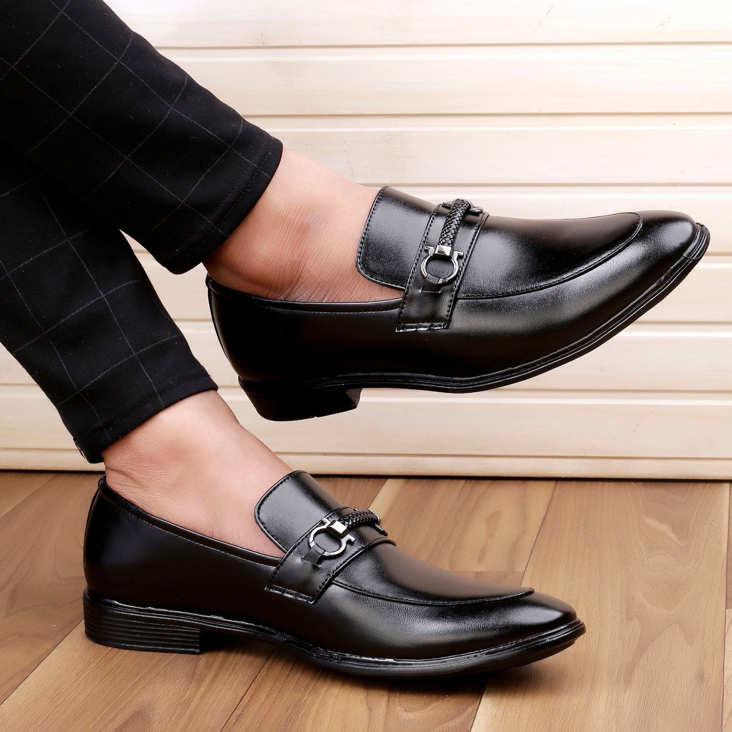 Bxxy's Faux Leather Partywear Slip-ons for Men