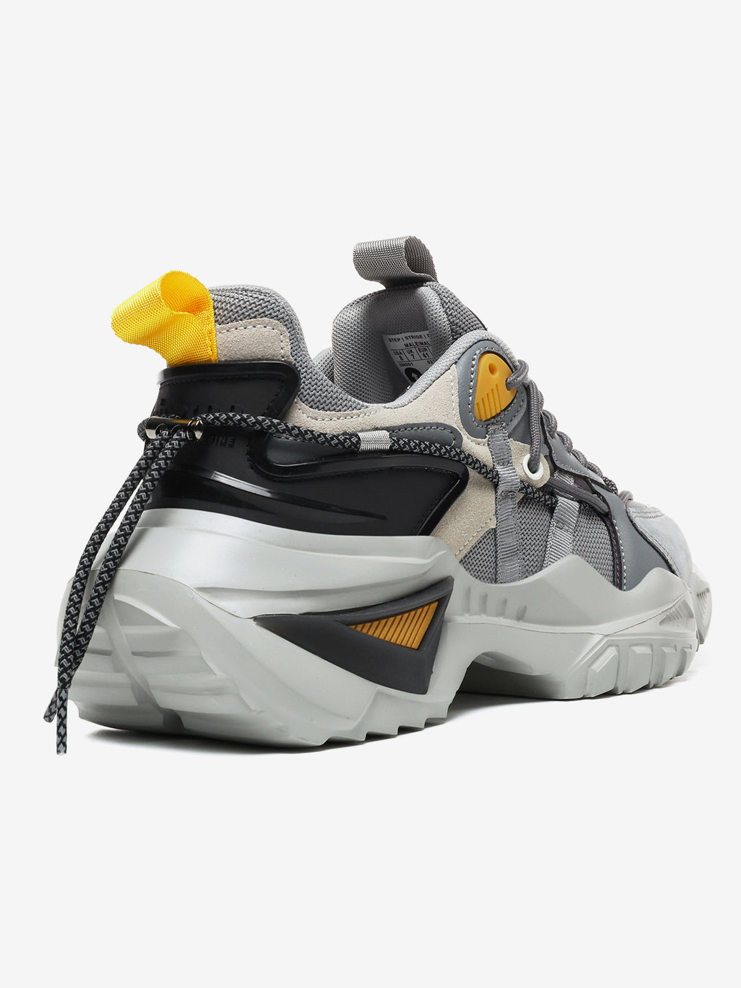 Rocket Boost Grey High Heel Funky Designer Low Top Sneakers