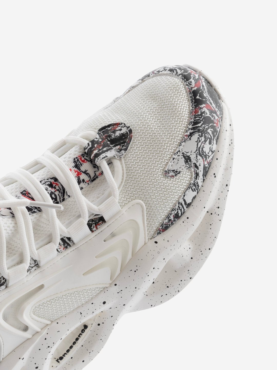 Singalmaha SOP# Ice White Chunky Sole High Top Sneakers