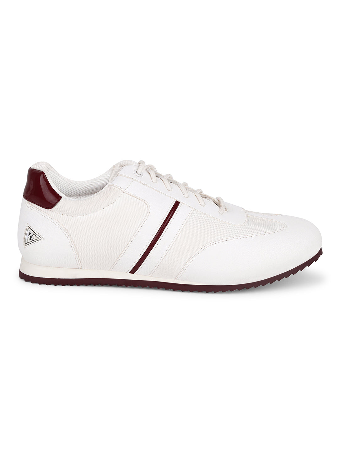White and Rosewood Sneakers For Men