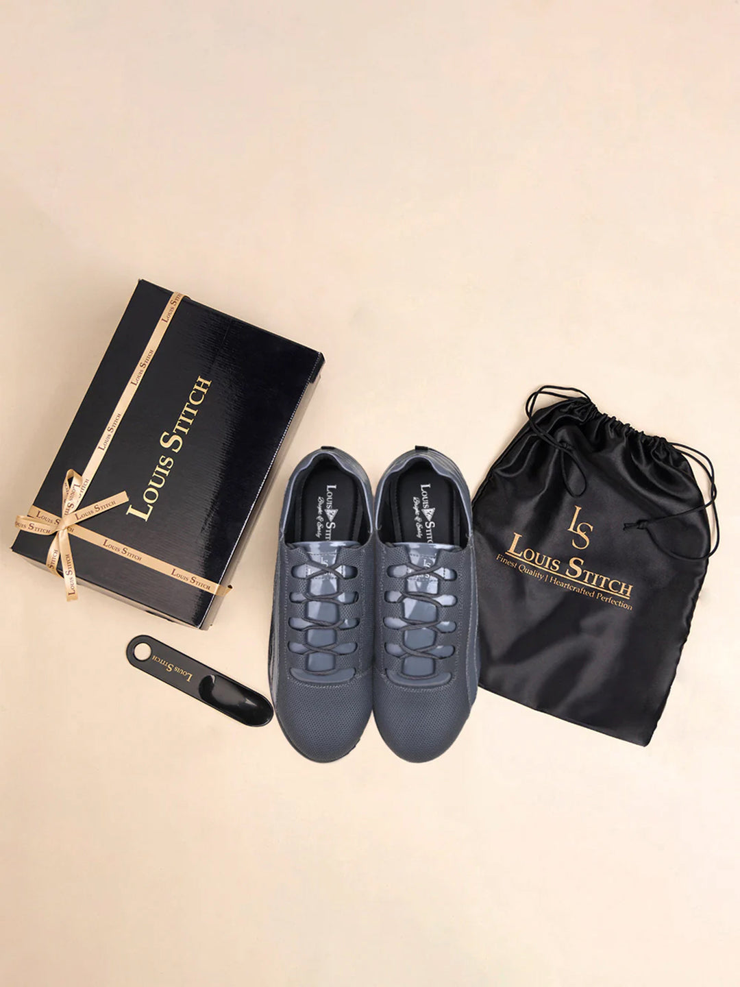 Dutch Grey Fashion Color Blocked Lace-Up Sneaker