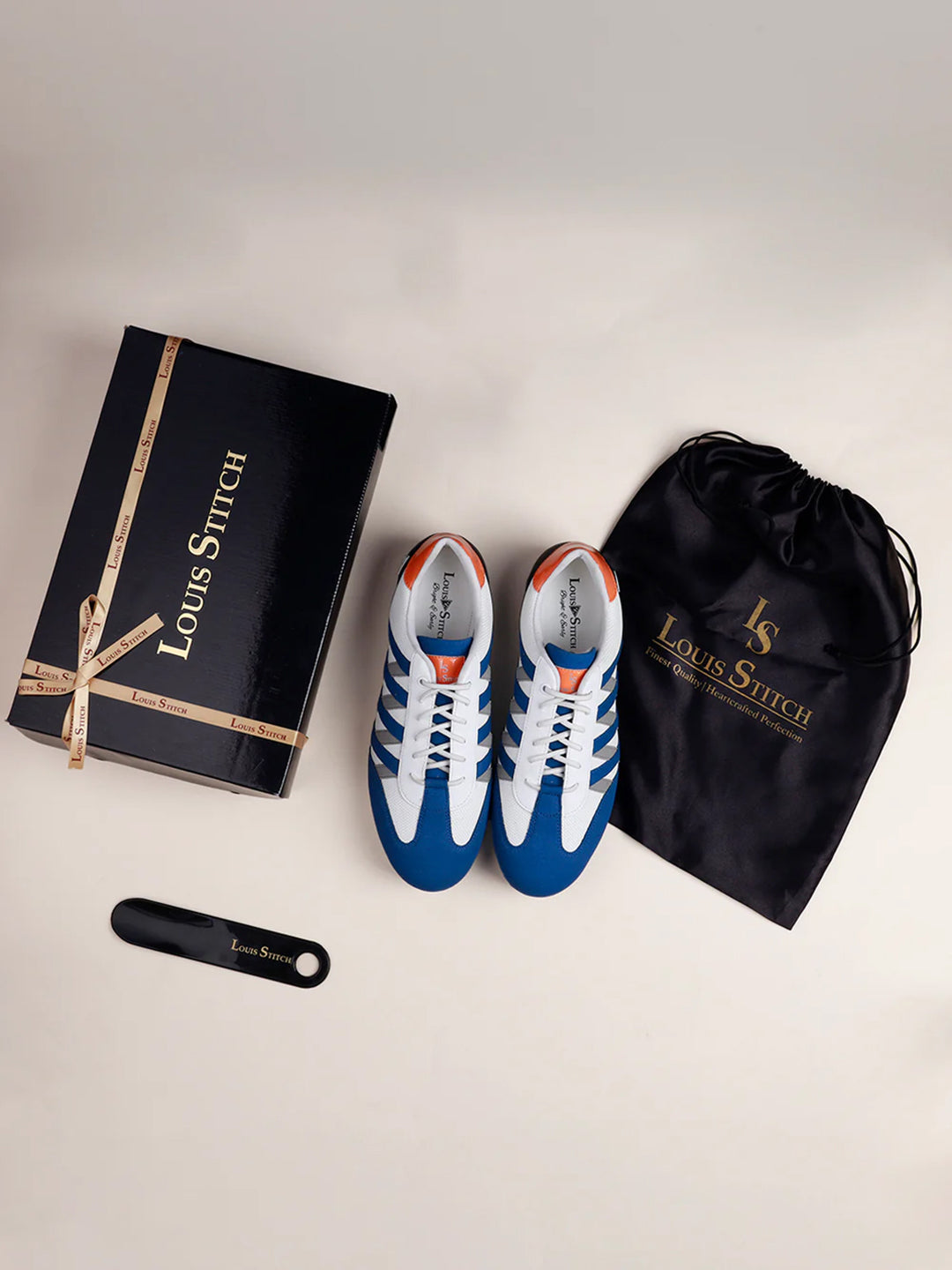 Brazillian Blue Fashion Color Blocked Lace-Up Sneaker