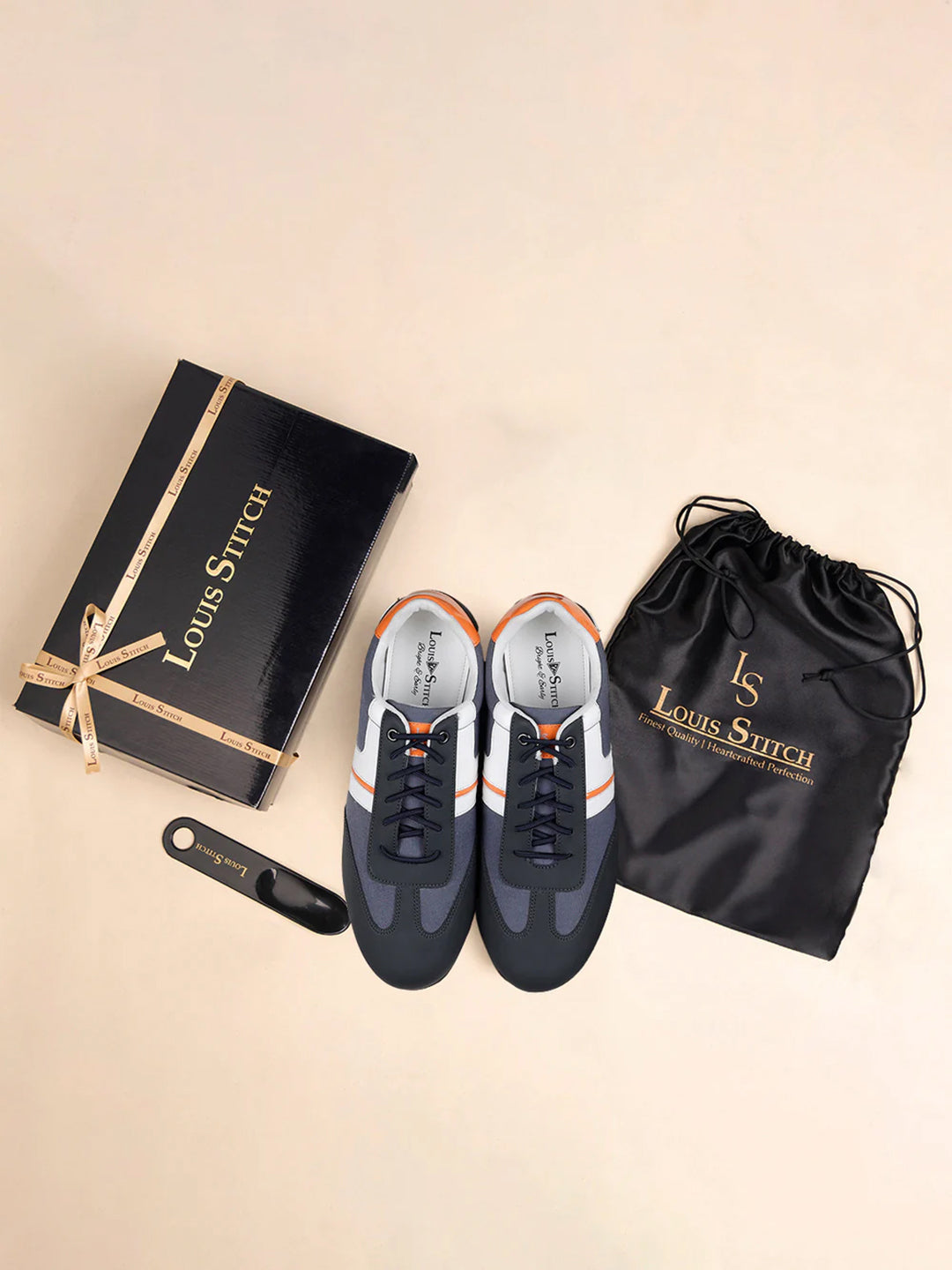 Brazillian Blue Fashion Color Blocked Lace-Up Sneaker
