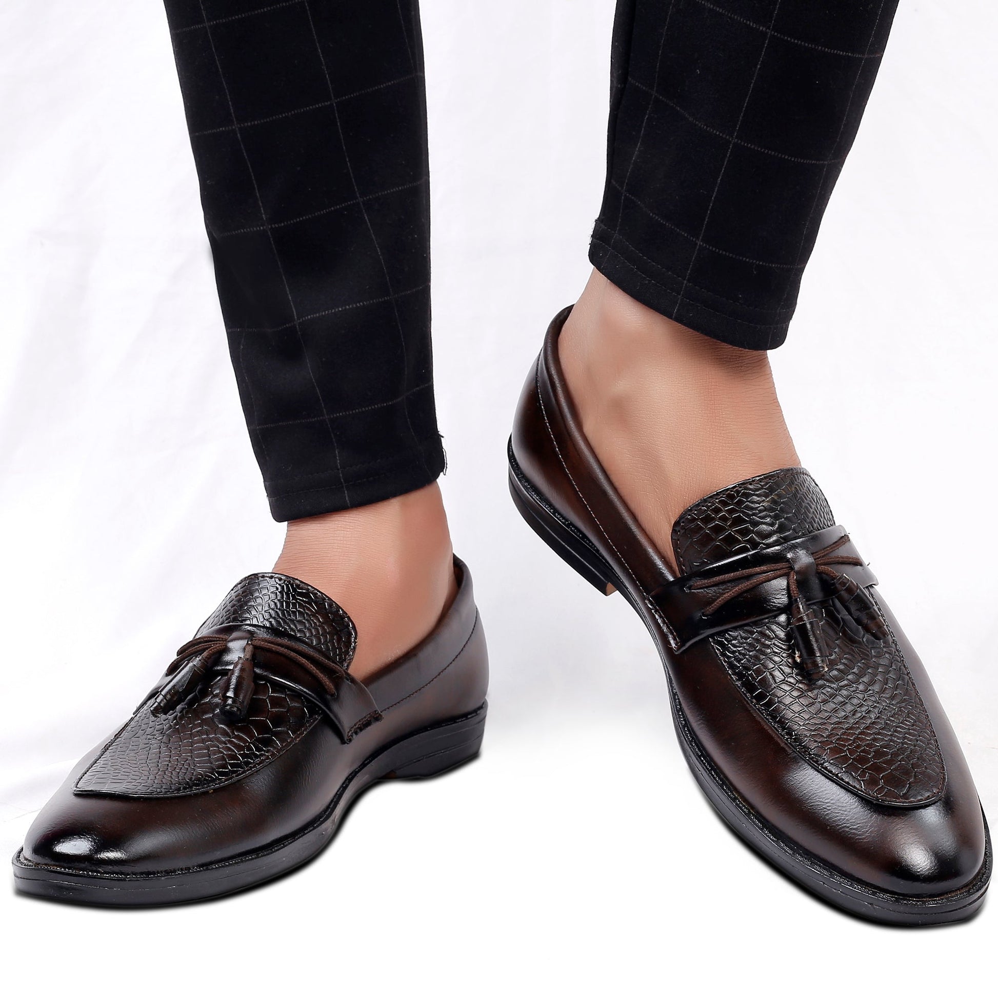 Bxxy's Faux Leather Partywear Slip-ons for Men