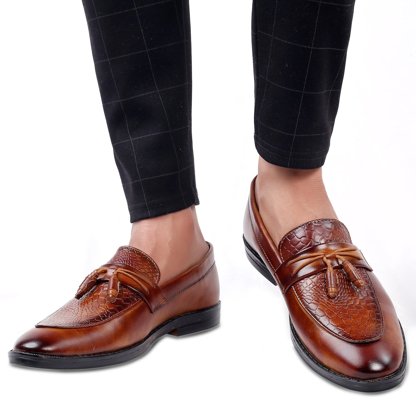 Bxxy's Faux Leather Partywear Slip-ons for Men