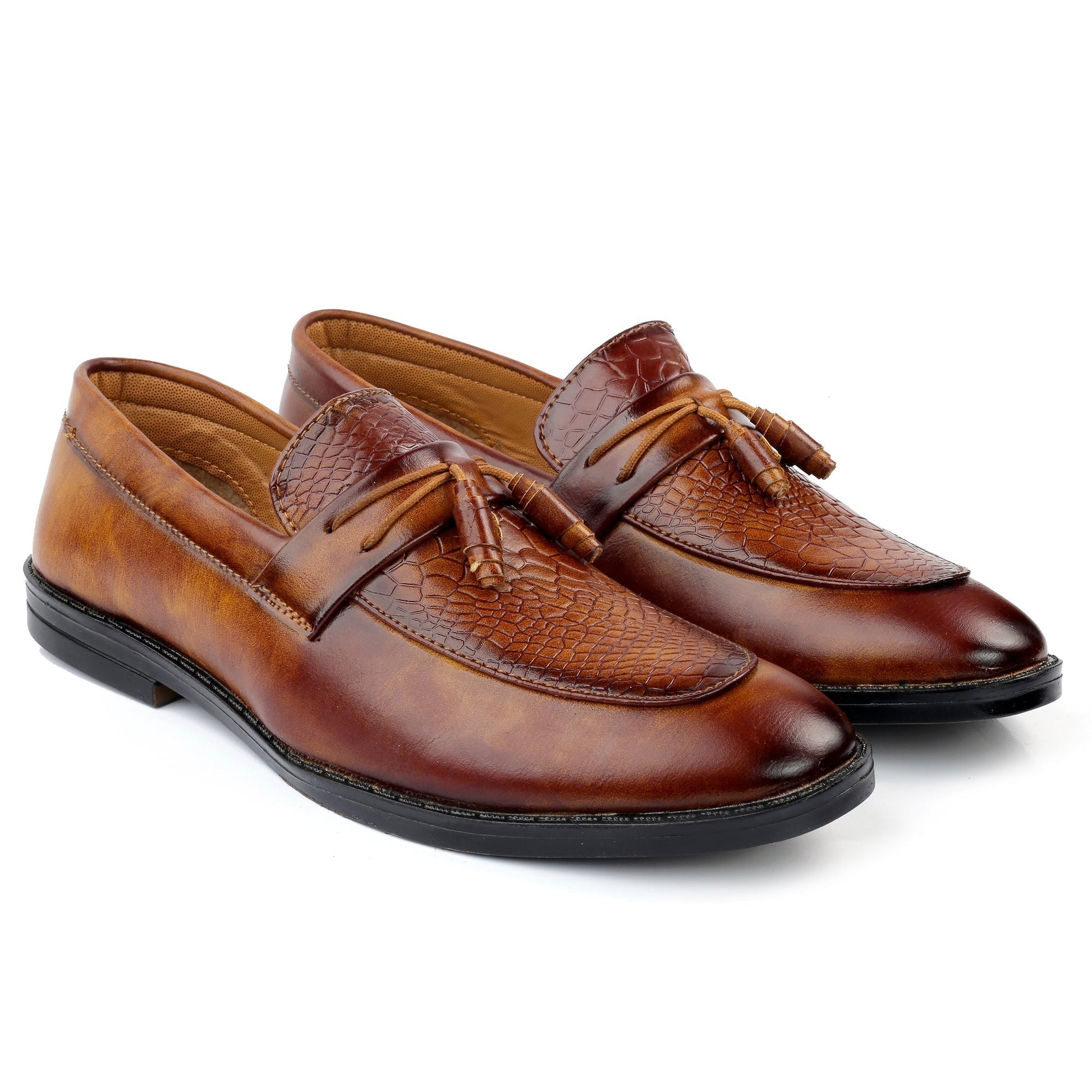 Bxxy's Faux Leather Partywear Slip-ons for Men