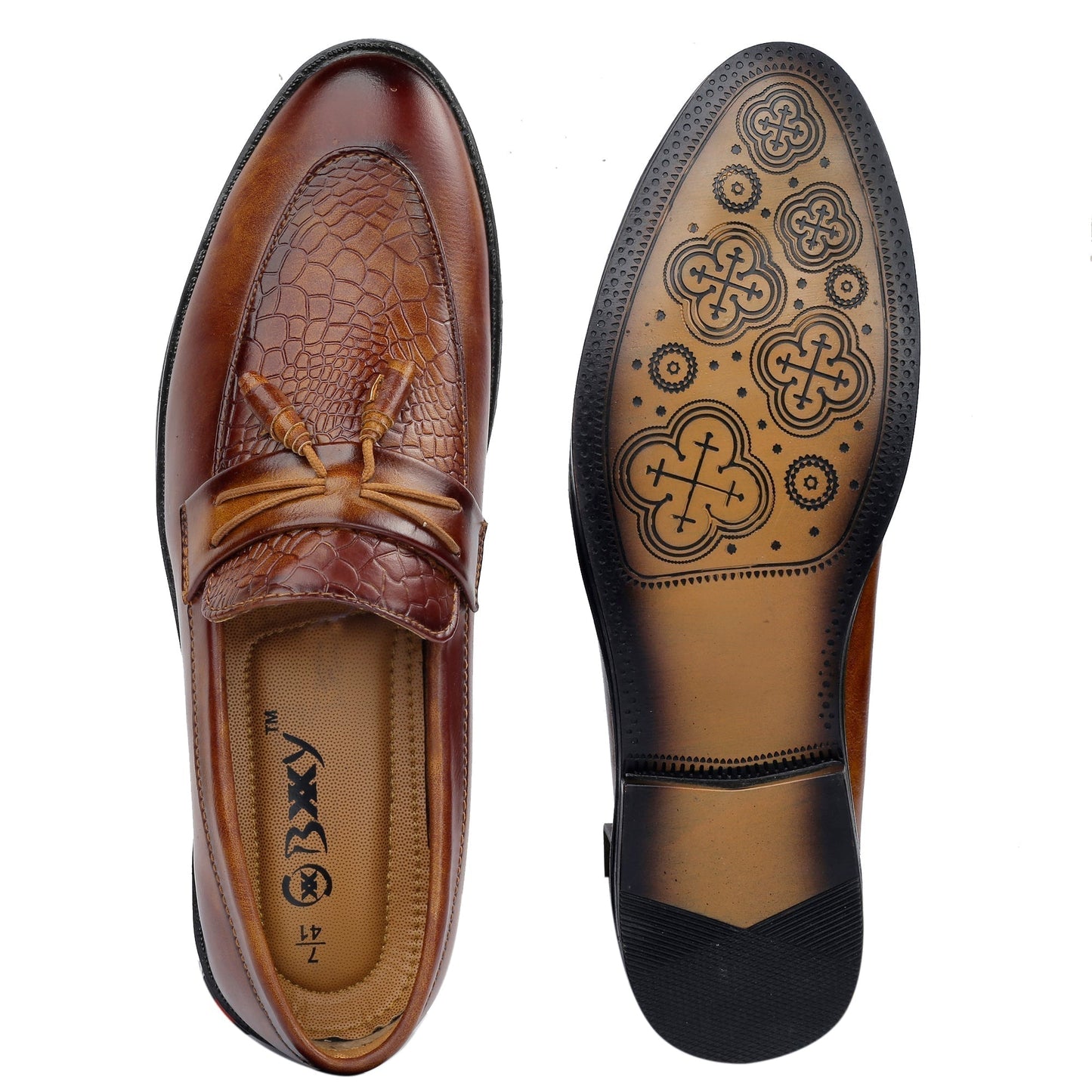 Bxxy's Faux Leather Partywear Slip-ons for Men