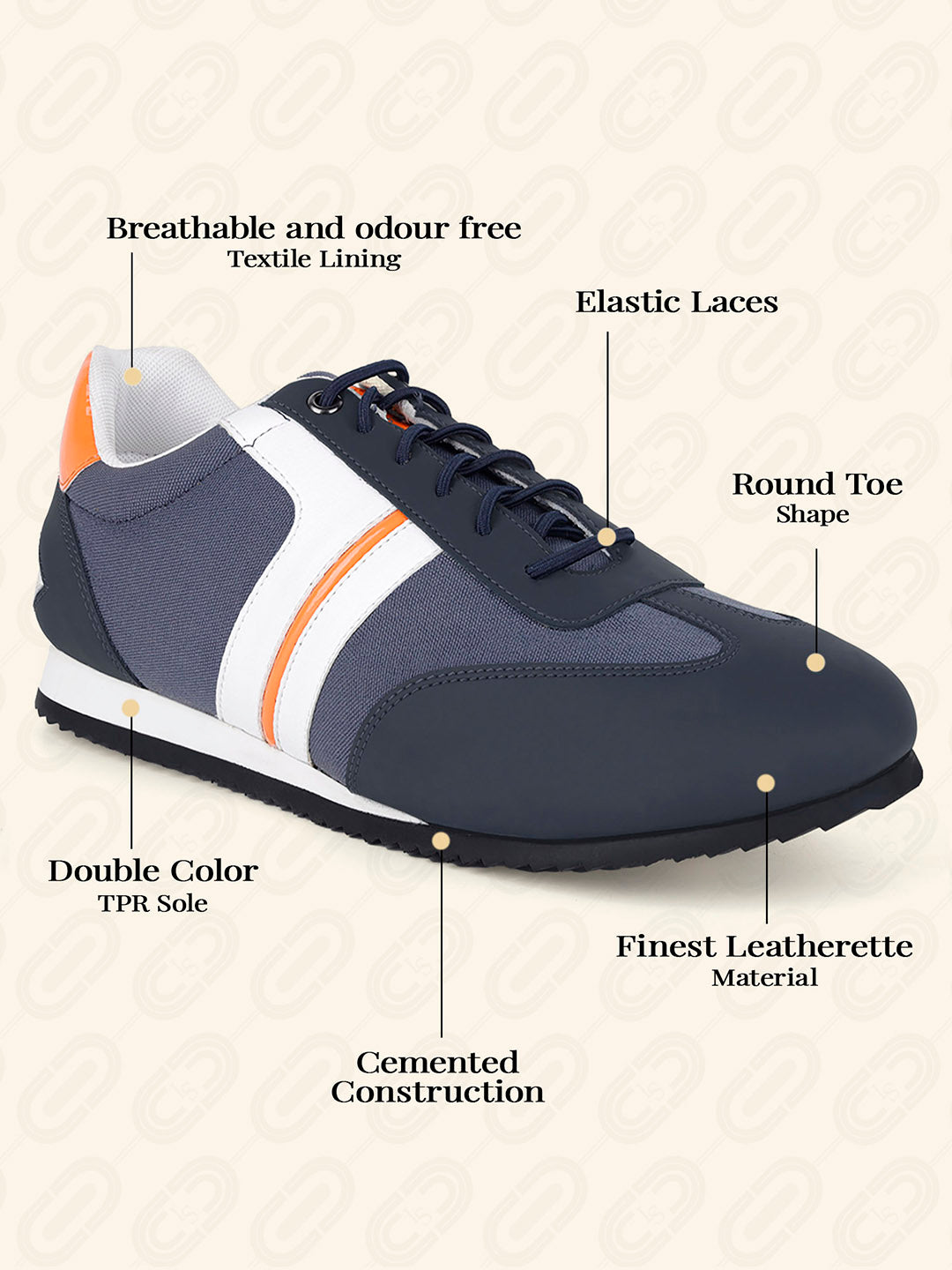 Brazillian Blue Fashion Color Blocked Lace-Up Sneaker