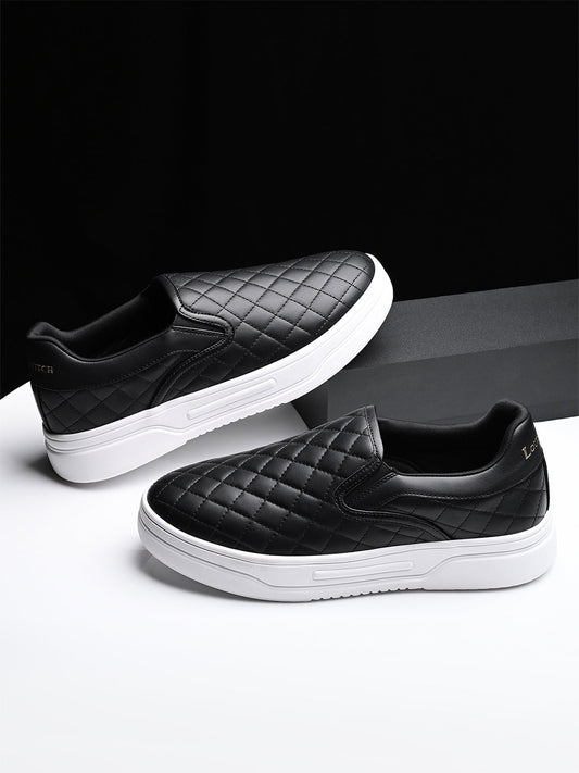 Black Slip-On Sneakers For Men