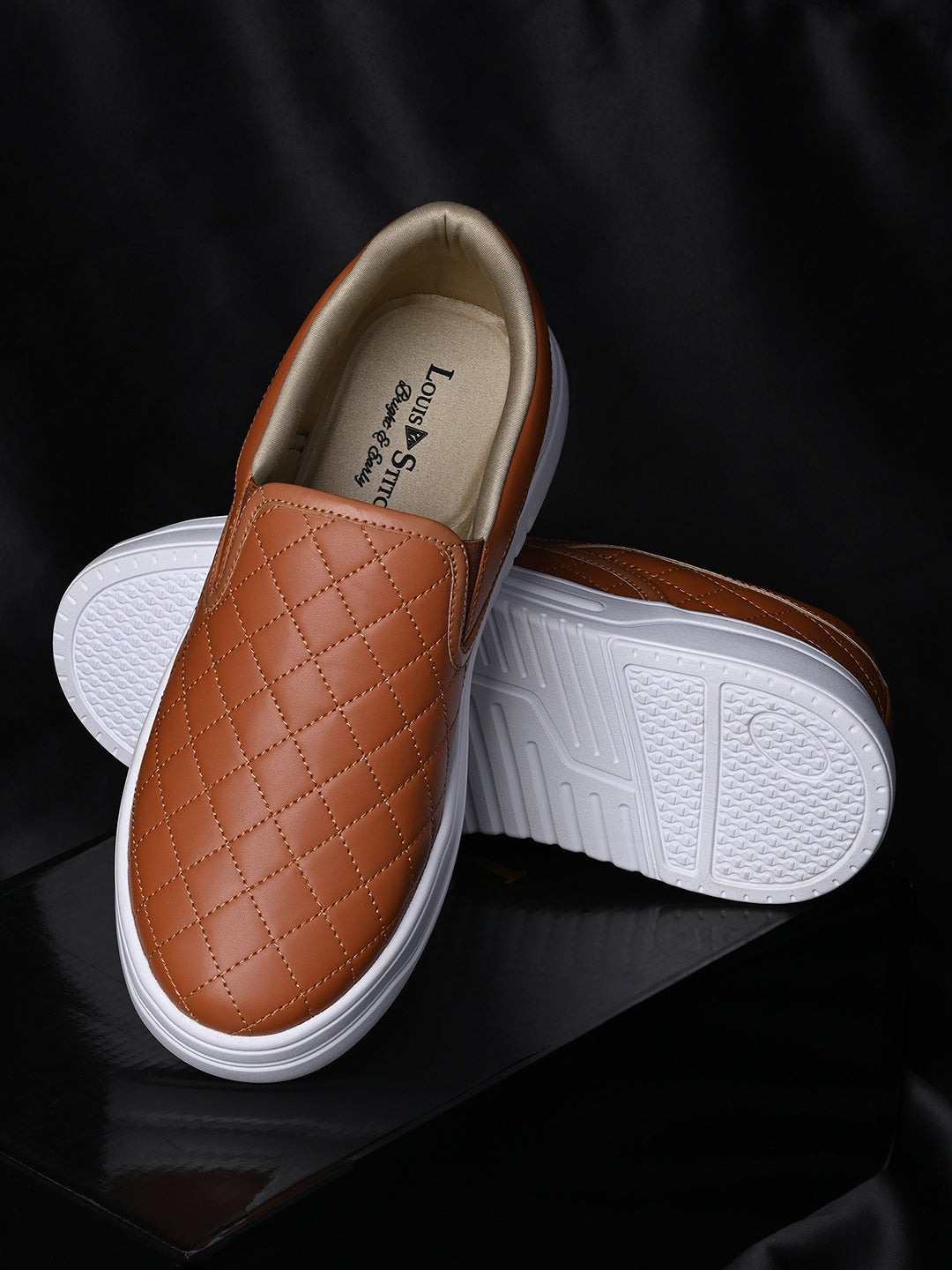 Tan Slip-On Sneakers For Men