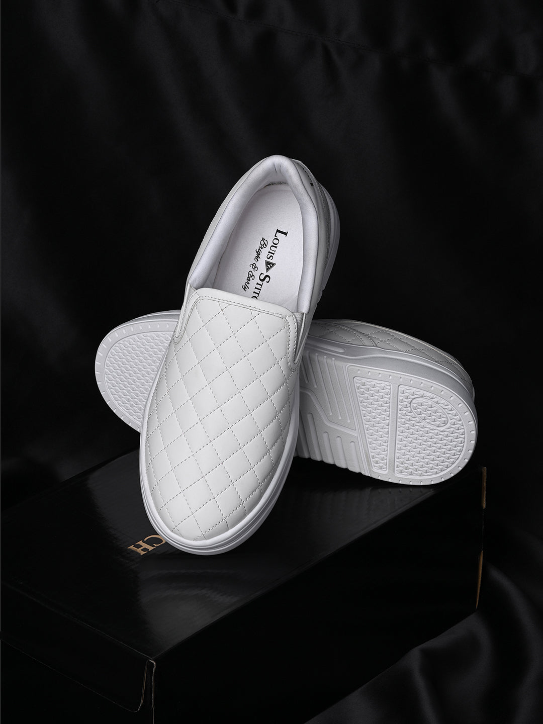 White Slip-On Sneakers For Men
