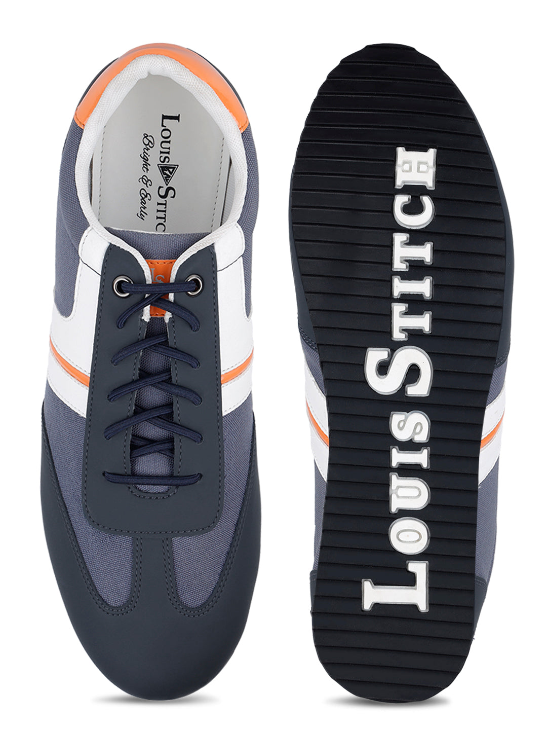 Brazillian Blue Fashion Color Blocked Lace-Up Sneaker