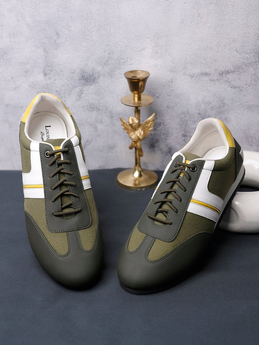 Mexican Green Fashion Color Blocked Lace-Up Sneaker