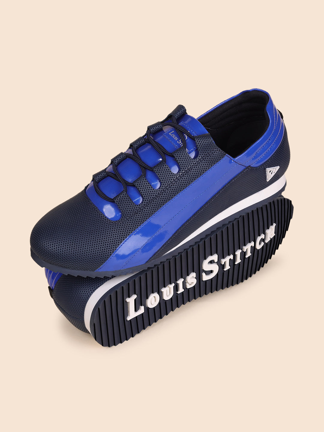 Brazillian Blue Fashion Color Blocked Lace-Up Sneaker