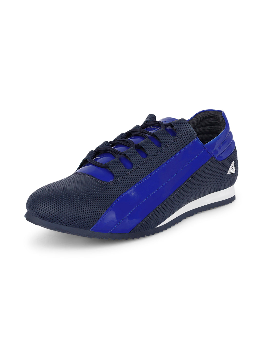 Brazillian Blue Fashion Color Blocked Lace-Up Sneaker