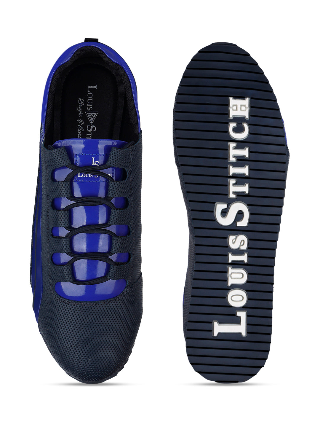 Brazillian Blue Fashion Color Blocked Lace-Up Sneaker