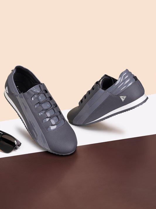 Dutch Grey Fashion Color Blocked Lace-Up Sneaker