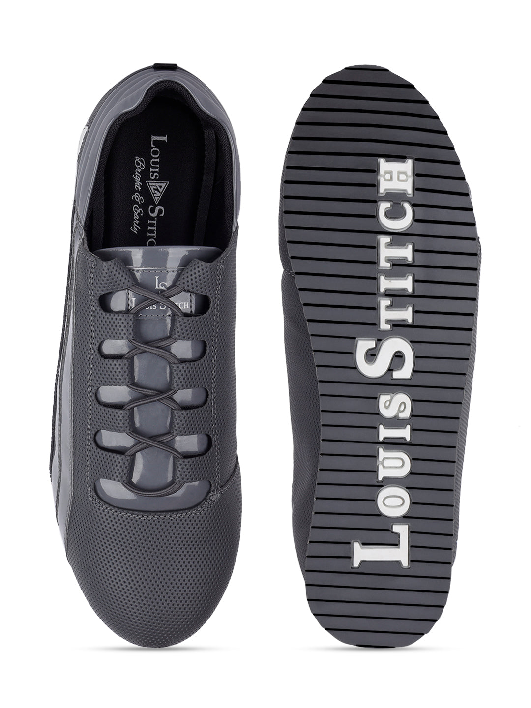 Dutch Grey Fashion Color Blocked Lace-Up Sneaker