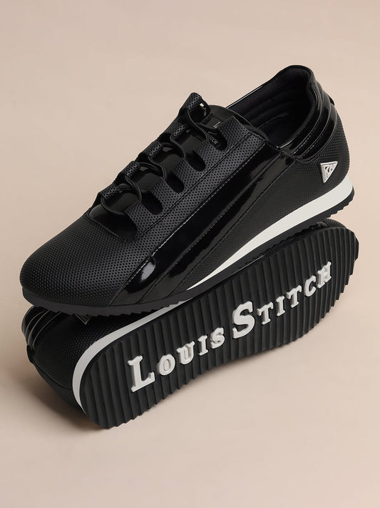 Egyptian Black Fashion Color Blocked Lace-Up Sneaker