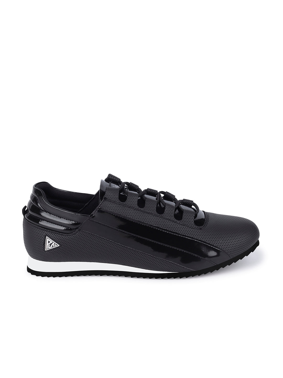 Egyptian Black Fashion Color Blocked Lace-Up Sneaker