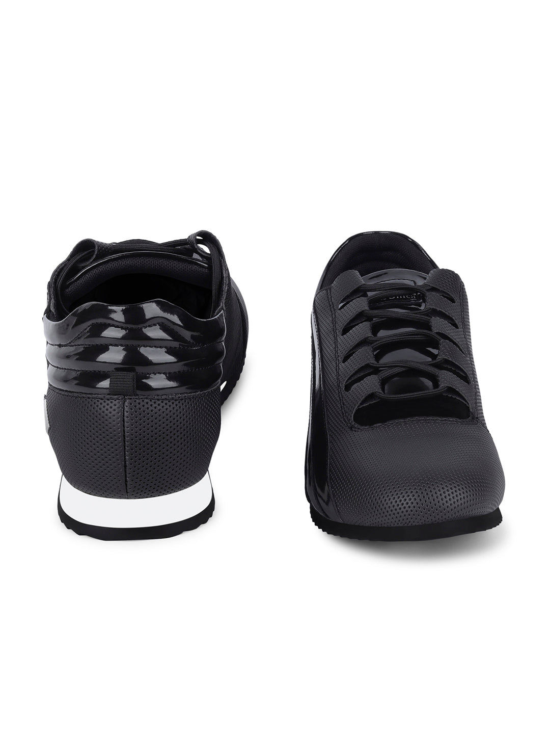 Egyptian Black Fashion Color Blocked Lace-Up Sneaker
