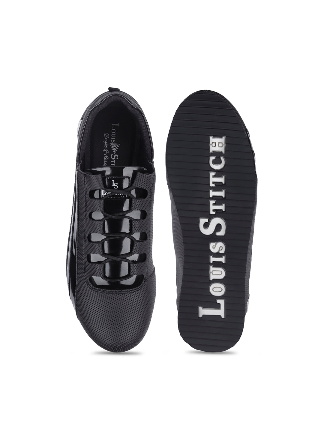 Egyptian Black Fashion Color Blocked Lace-Up Sneaker