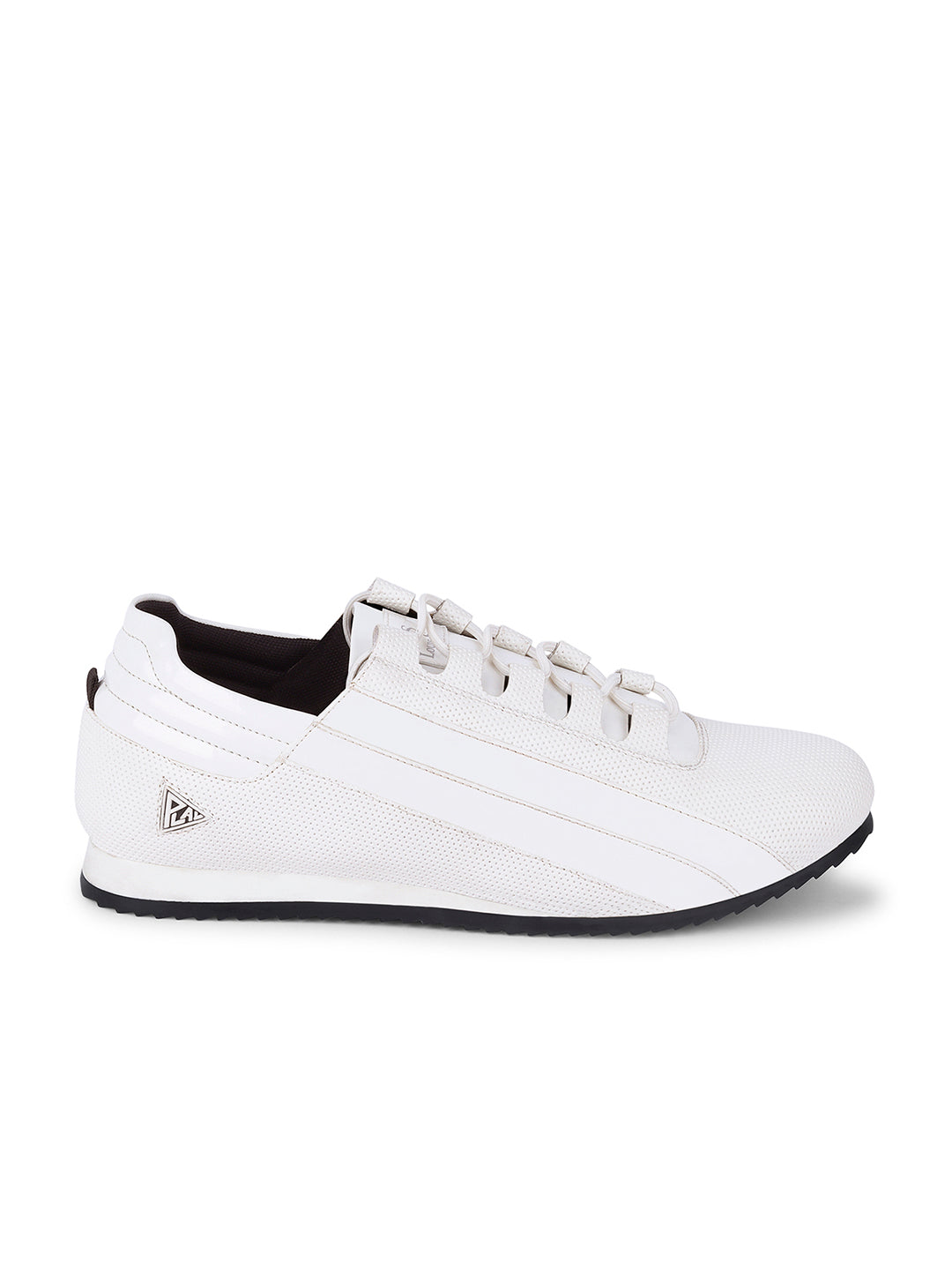 Canadian White Fashion Color Blocked Lace-Up Sneaker