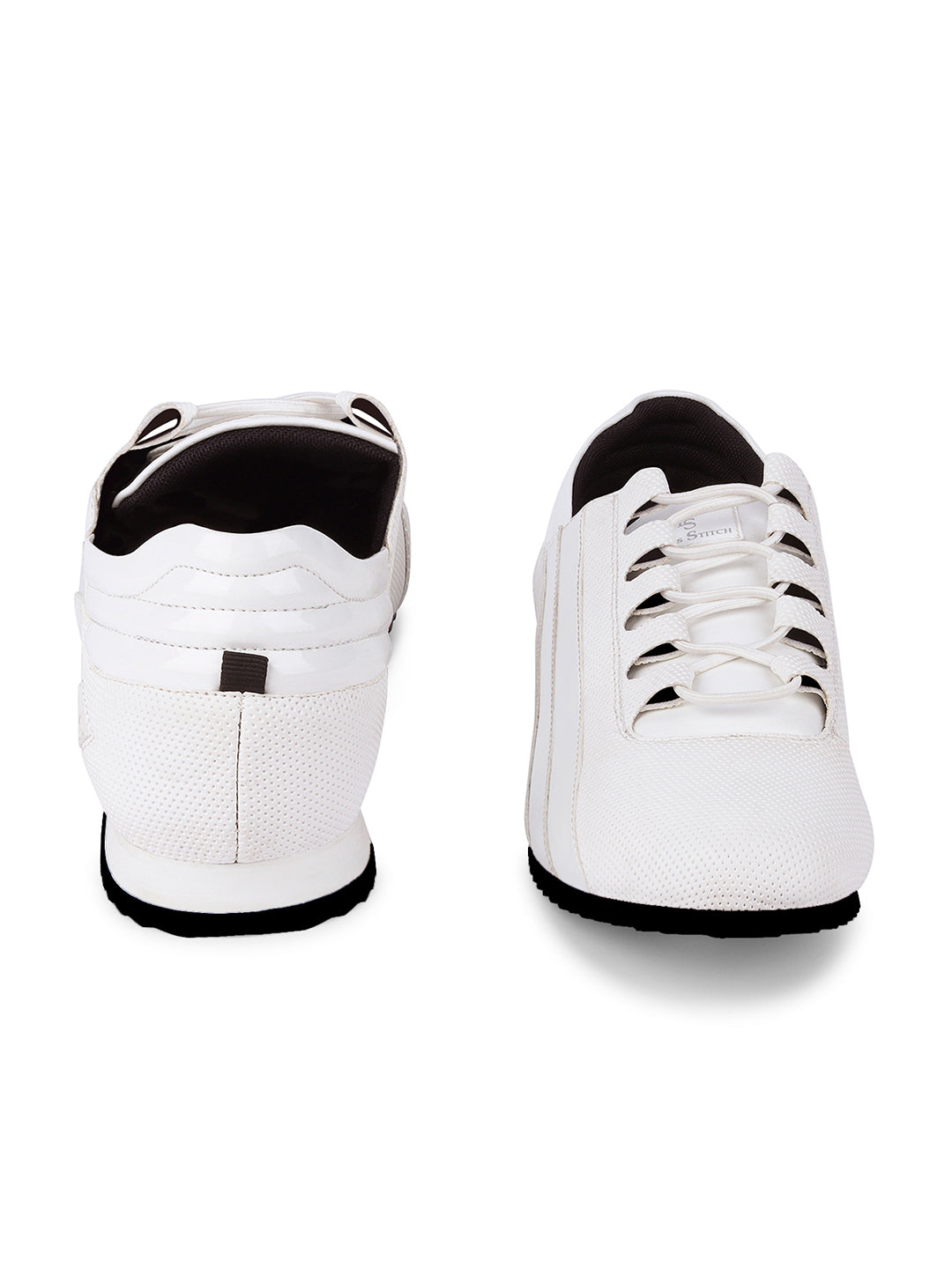 Canadian White Fashion Color Blocked Lace-Up Sneaker