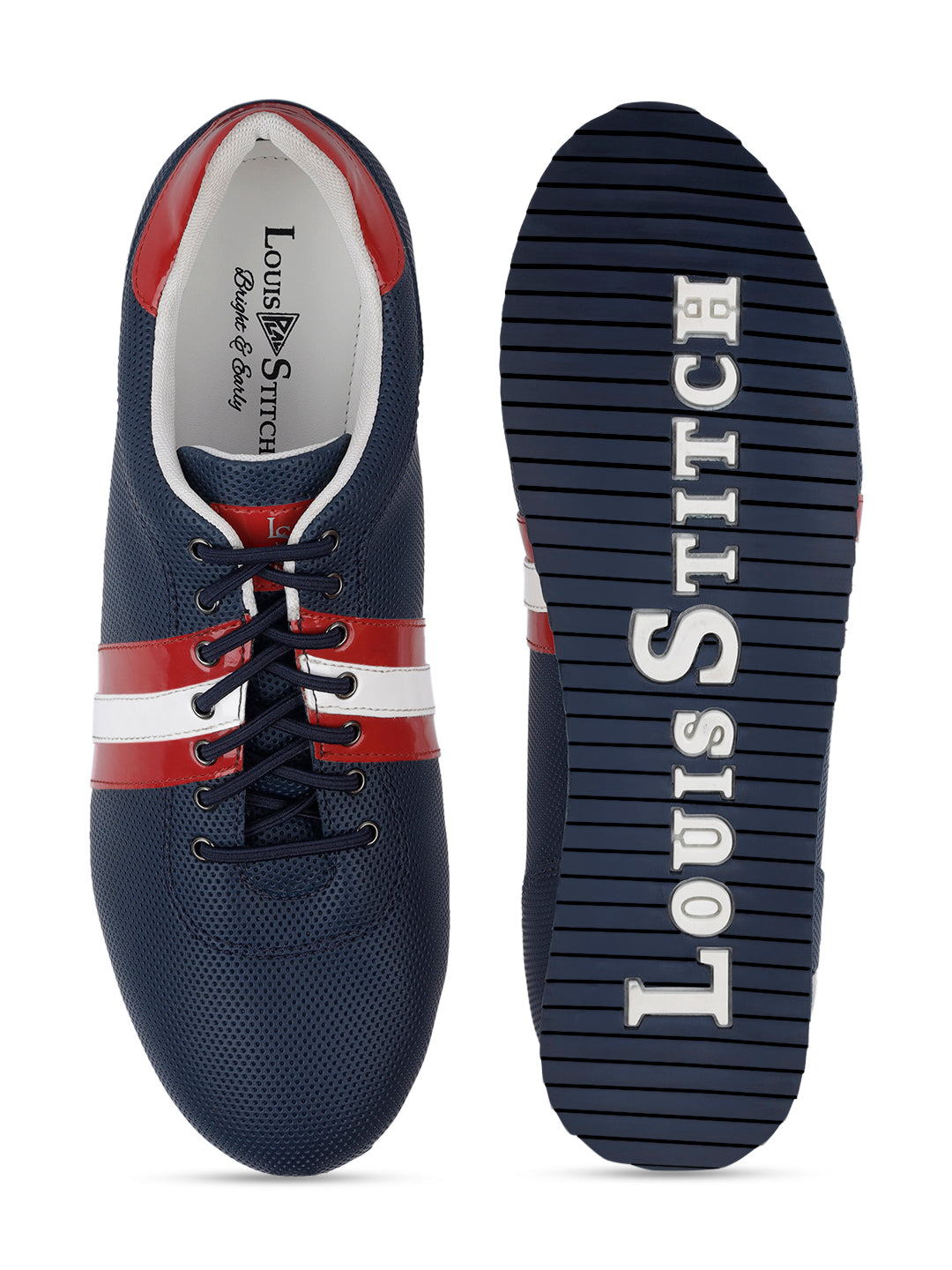 Brazillian Blue Fashion Color Blocked Lace-Up Sneaker