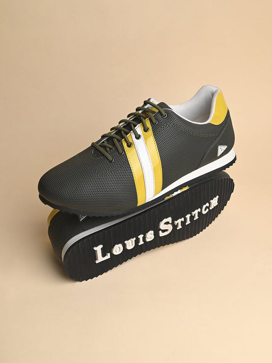 Mexican Green Fashion Color Blocked Lace-Up Sneaker