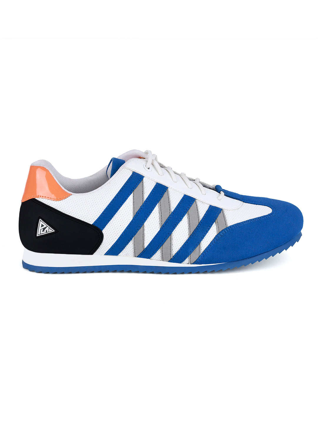 Brazillian Blue Fashion Color Blocked Lace-Up Sneaker