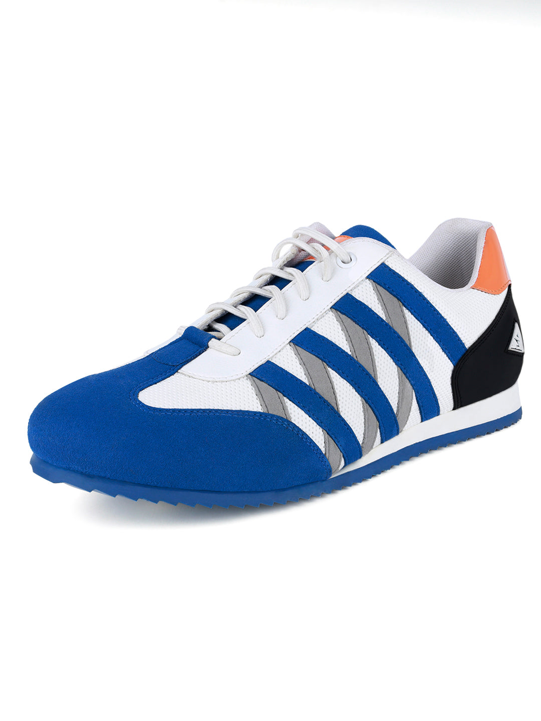 Brazillian Blue Fashion Color Blocked Lace-Up Sneaker