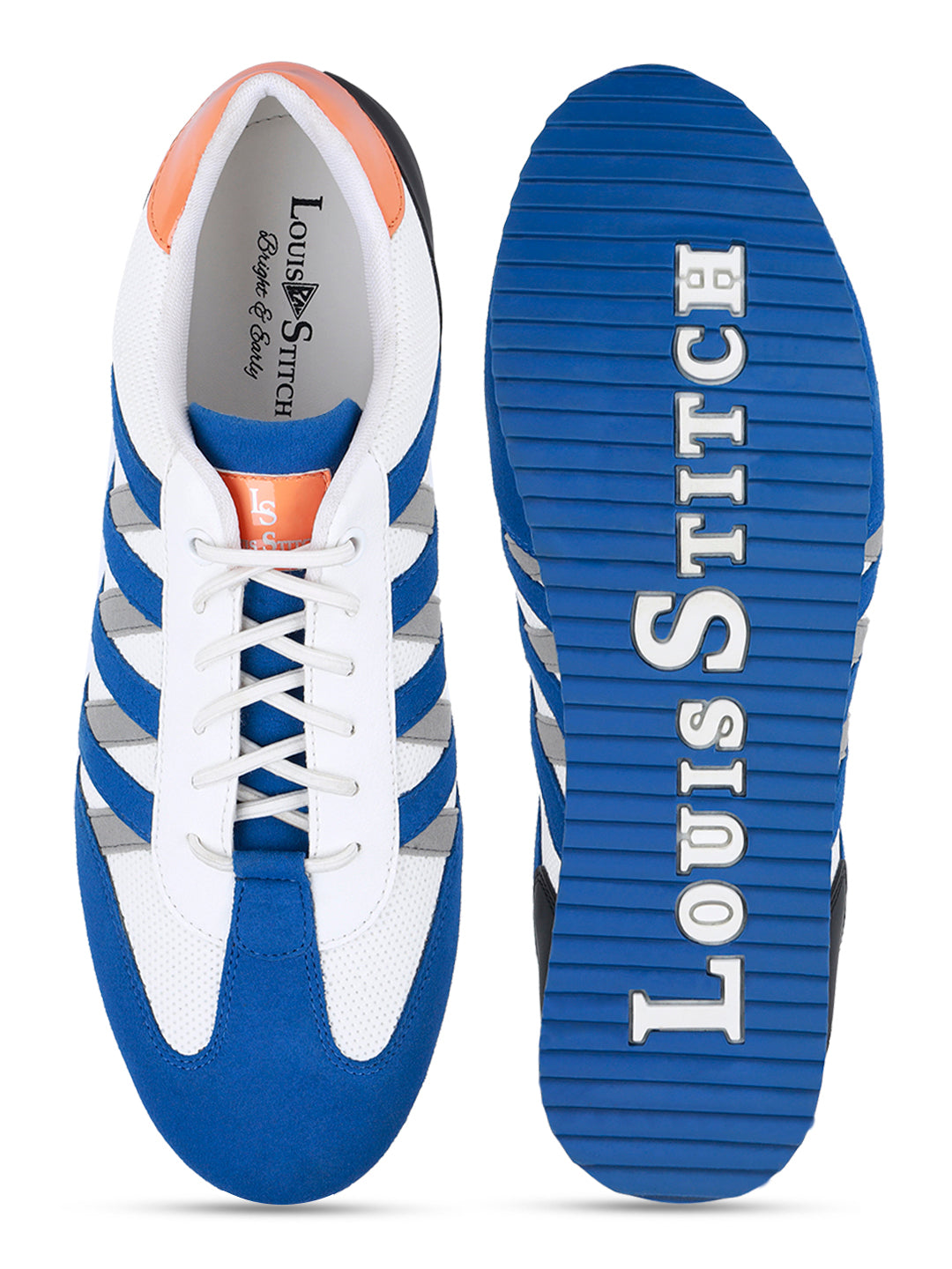 Brazillian Blue Fashion Color Blocked Lace-Up Sneaker