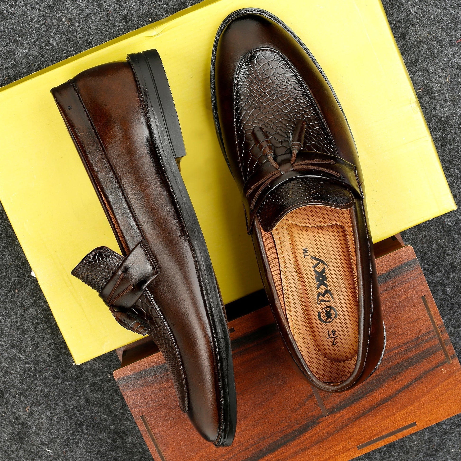 Bxxy's Faux Leather Partywear Slip-ons for Men