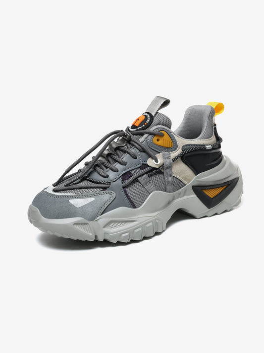 Rocket Boost Grey High Heel Funky Designer Low Top Sneakers