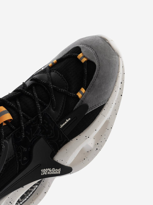 Singalmaha Black Chunky Sole Designer Premium Sneakers
