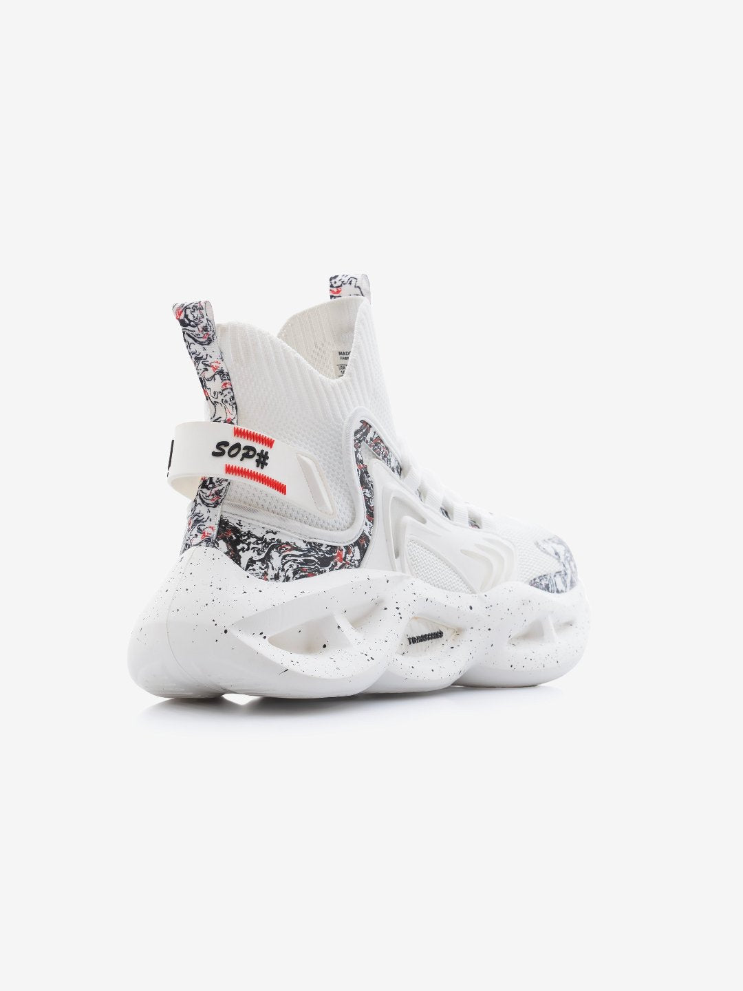 Singalmaha SOP# Ice White Chunky Sole High Top Sneakers