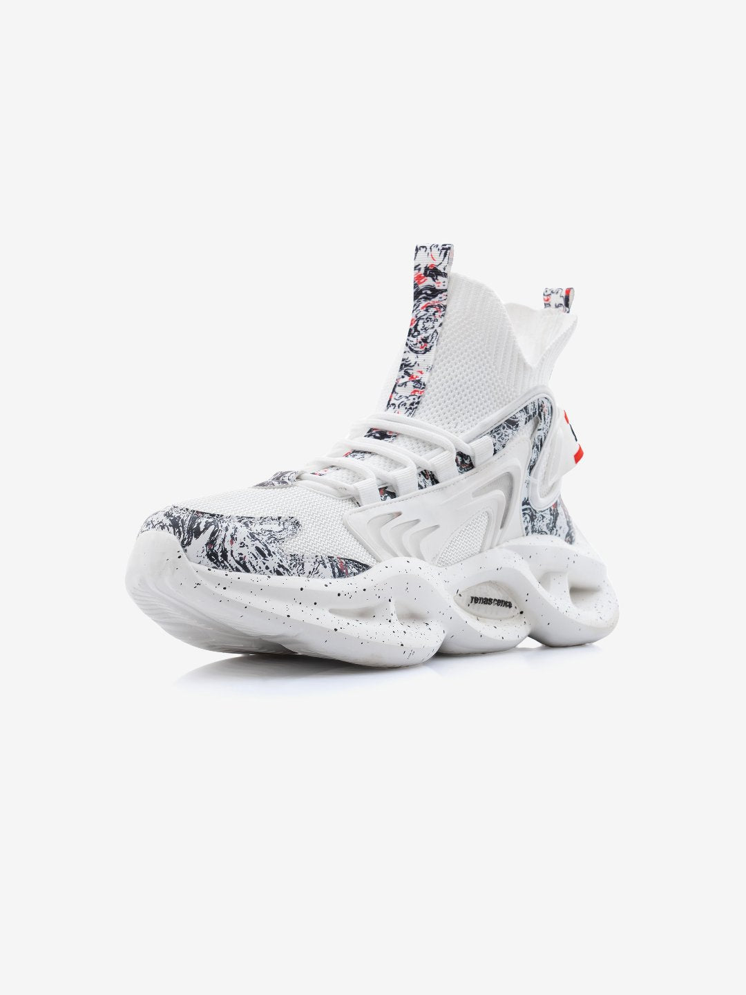 Singalmaha SOP# Ice White Chunky Sole High Top Sneakers