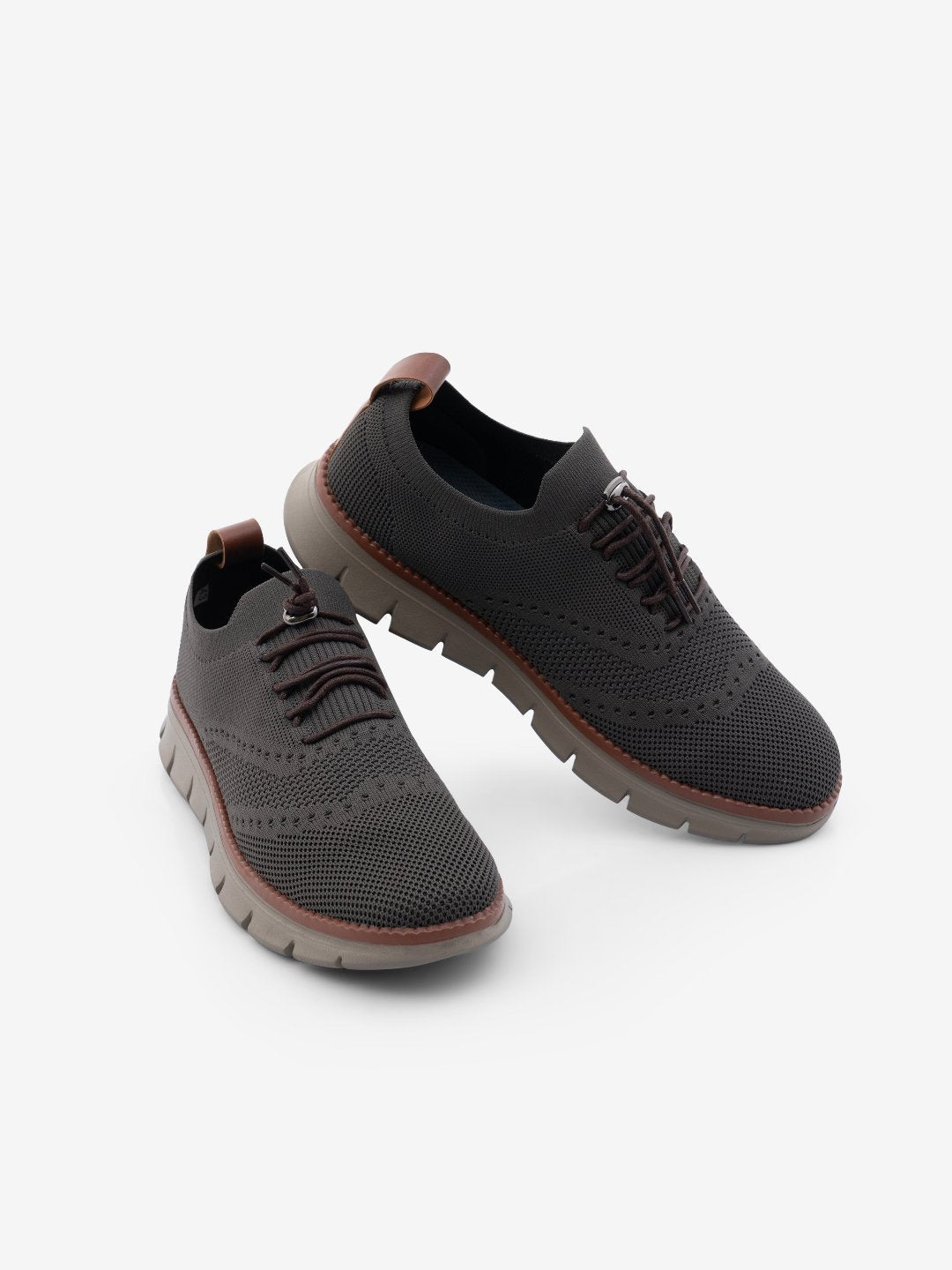 Knitstep Brown Classic Flat Sole Low Top Sneakers