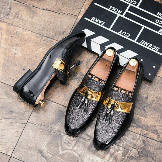 Bxxy's Faux Leather Partywear Slip-ons for Men